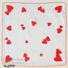 Vintage Red and White Hearts Valentine Hanky