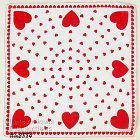 Vintage Red Hearts Valentine Handkerchief