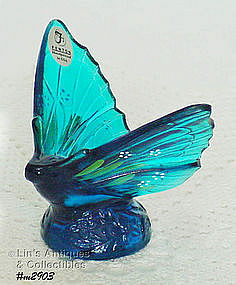 FENTON – HAND PAINTED BUTTERFLY FIGURINE