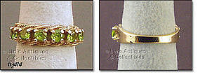 10K PERIDOT BAND RING (SIZE 6 1/2)