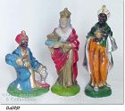 VINTAGE CHRISTMAS NATIVITY THREE WISE MEN FIGURINES MADE IN ITALY