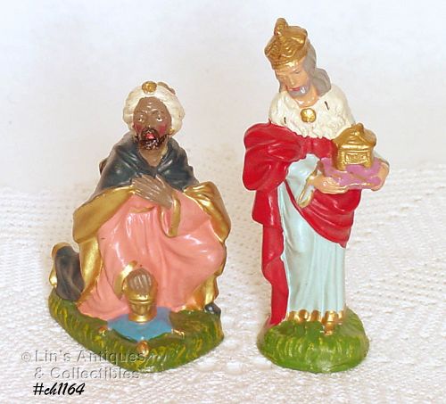 Vintage Nativity Two Wise Men Italy