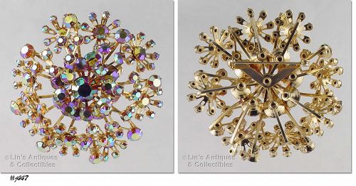 Vintage Aurora Borealis Rhinestones Pin