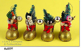 CARDBOARD STOCKING / BOOTS ORNAMENTS (4)