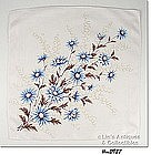 BLUE DAISIES AND LILIES OF THE VALLEY HANKY