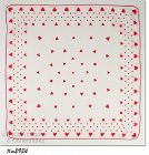 Vintage Red Hearts Valentine Handkerchief Hanky