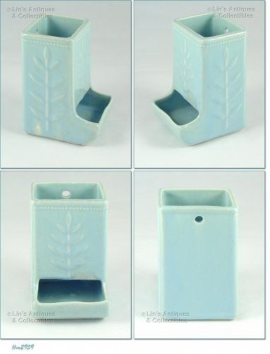 Shawnee Pottery Fern Leaf Wheat Matchbox Holder