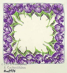 BEAUTIFUL PURPLE TULIPS HANDKERCHIEF