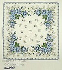 BLUE ROSES AND WHITE DAISIES HANDKERCHIEF