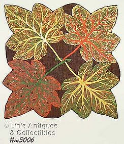 HANDKERCHIEF WITH FOUR LARGE LEAVES