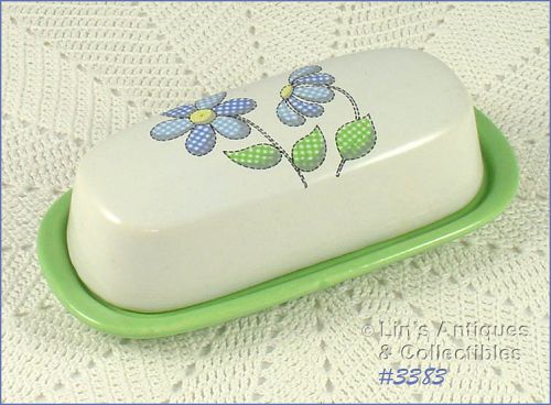 McCOY POTTERY DAISY DELIGHT COVERED BUTTER DISH