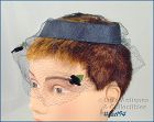 Vintage Blue Hat with Netting Veil