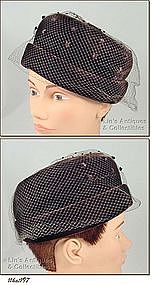 DARK BROWN HAT BY “PASADENA HATS”