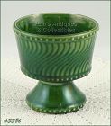 McCoy Pottery Swirl Line Pedestal Green Planter