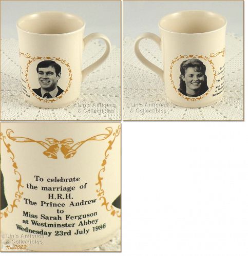 Prince Andrew and Sarah Ferguson Wedding Commemorative Cup