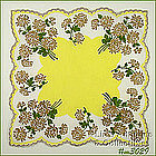 BEAUTIFUL HANDKERCHIEF WITH GOLD COLOR ACCENTS