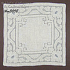 WHITE WEDDING HANDKERCHIEF WITH BLUE