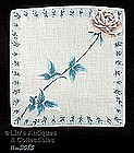 HANDKERCHIEF WITH LARGE ROSE