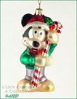 Disney Mickey Mouse Glass Christmas Ornament