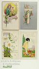 LOT OF FOUR VINTAGE EASTER POSTCARDS