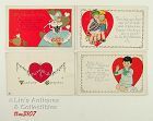 Vintage Valentine Postcards Lot