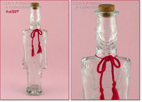 Vintage Toy Soldier Glass Bottle