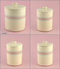 McCoy Pottery Pink and Blue Canister Set
