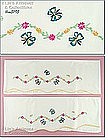 EMBROIDERED FLOWERS AND BUTTERFLIES PILLOWCASES