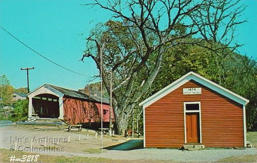 Covered Bridge Postcard Mecca Bridge Parke Co Indiana