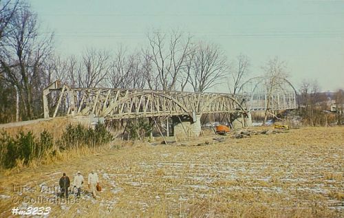 Covered Bridge Postcard Dismantling of Freedom Covered Bridge