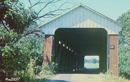 Covered Bridge Postcard Scipio Bridge Jennings Co Indiana