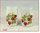 McCOY POTTERY STRAWBERRY COUNTRY SALT AND PEPPER SHAKER SET