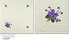 WHITE HANDKERCHIEF WITH EMBROIDERED VIOLETS