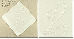 HANDKERCHIEF WITH LARGE “L” MONOGRAM