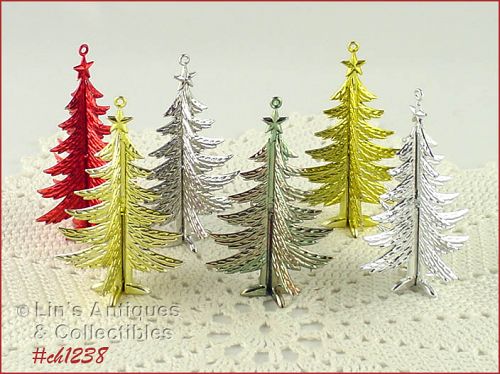 Vintage Shiny Brite Christmas Tree Ornaments Lot of 6