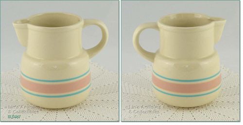 McCoy Pottery Pink and Blue Stonecraft Pitcher