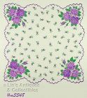 Vintage Purple Roses Handkerchief