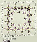 HANDKERCHIEF WITH LITTLE PURPLE ROSES