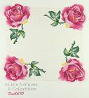 Vintage Handkerchief with Pink Rose Corners