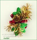 VINTAGE CHRISTMAS CORSAGE WITH PINE CONE GLASS BEADS AND MORE