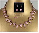 Vintage Pink Rhinestone Necklace and Free Earrings