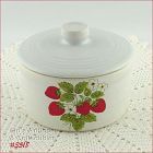 McCOY POTTERY STRAWBERRY COUNTRY COVERED MARGARINE CONTAINER