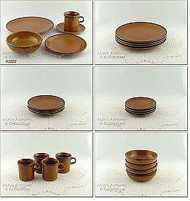 McCOY POTTERY – CANYON DINNERWARE FOR 4