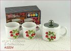 McCoy Strawberry Country Teapot and 2 Cups
