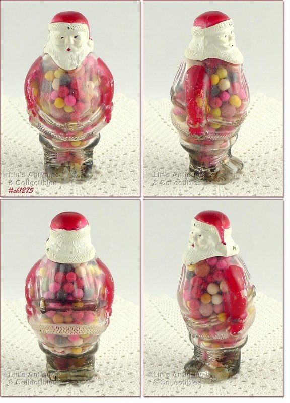 Vintage 1947 Santa Claus Candy Container