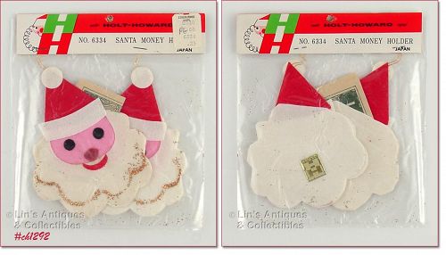 Vintage Holt Howard Santa Money Holders MIP