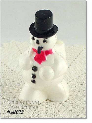 Vintage Candy Container Snowman with Pipe
