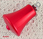 7 SHINY BRITE RED BELL SHAPED VINTAGE ORNAMENTS