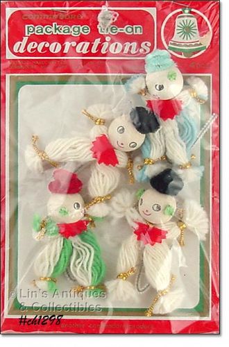 VINTAGE PACKAGE TIE ON DECORATIONS MINT IN ORIGINAL PACKAGE