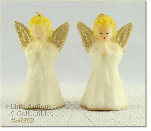 Gurley Candle Lot of Two Angel Candles